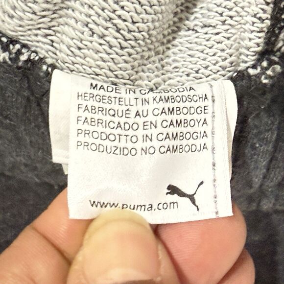 PUMA Men's Sweat Bermuda Shorts Large Gray Regular Fit Cotton 11.5” Inseam - Picture 13 of 16